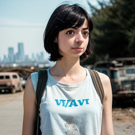 00028-2604748059-RAW photo, a  photo of kate micucci in wastelander clothes, pale skin, slim body, background is city ruins, (high detailed skin_.png